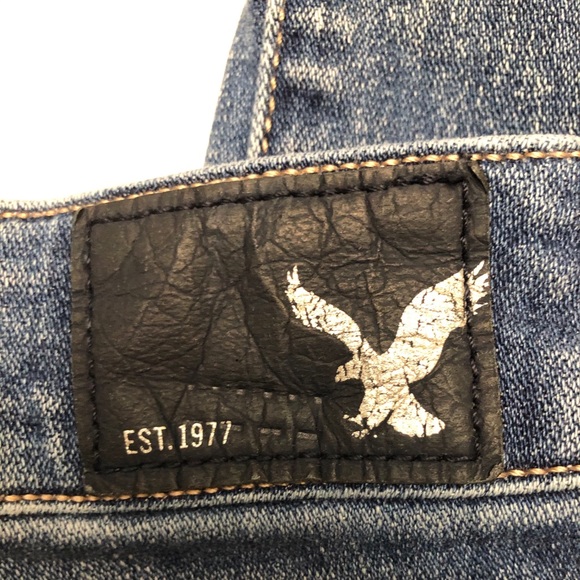 American Eagle Women's Super-Stretch Medium Wash Hi Rise Jegging sz 4 - Picture 7 of 16